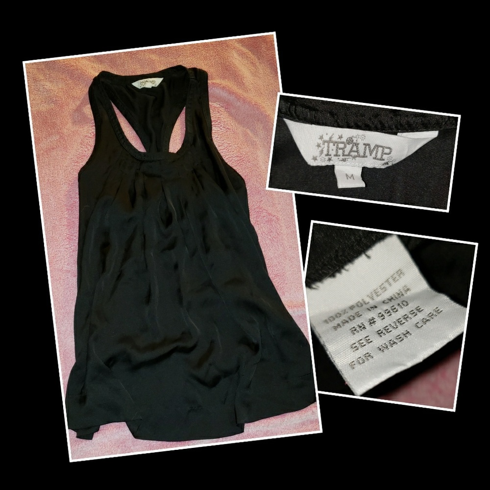 Sheer Black Tunic Sleeveless Top